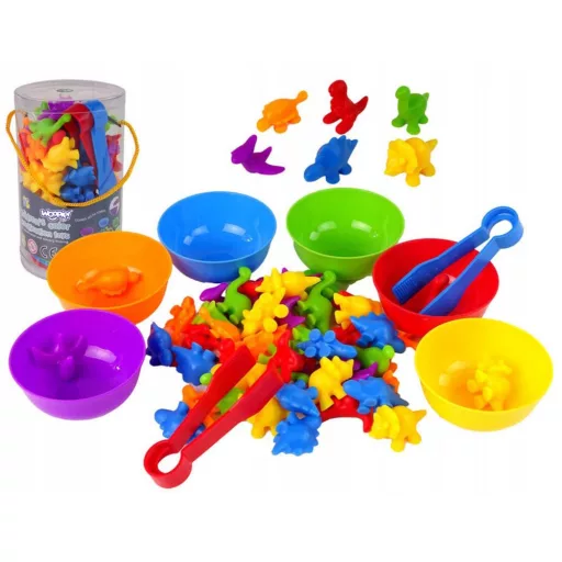 Woopie montessori csipeszelős játék - 56 db-os színválogató
