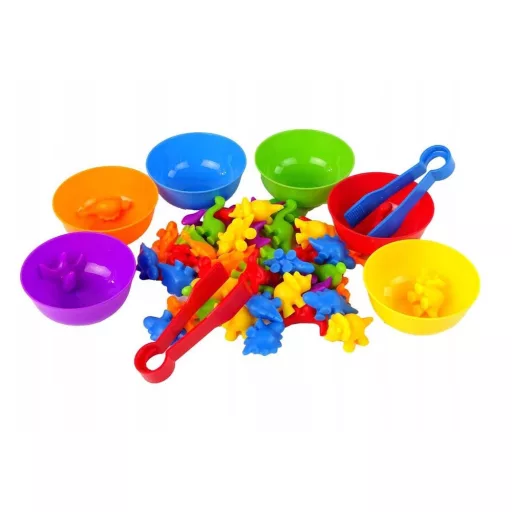 Woopie montessori csipeszelős játék - 56 db-os színválogató