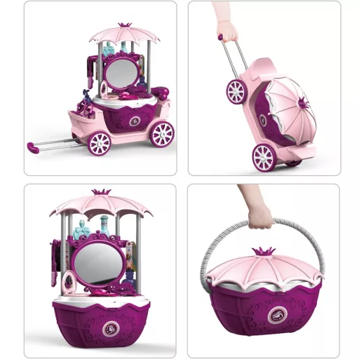 Woopie hordozható mini fésülködő asztal gyerekeknek bőröndben