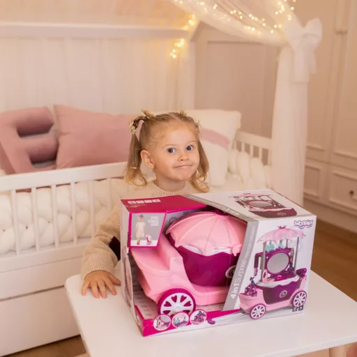 Woopie hordozható mini fésülködő asztal gyerekeknek bőröndben