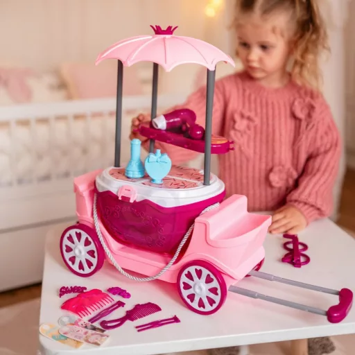 Woopie hordozható mini fésülködő asztal gyerekeknek bőröndben