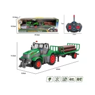   Woopie távirányítós traktor utánfutóval - 1:24 méretarány