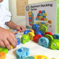 Woopie elefántos toronyépítő játék