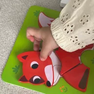 JátékWOOPIE állatos, magasított fa puzzle készlet