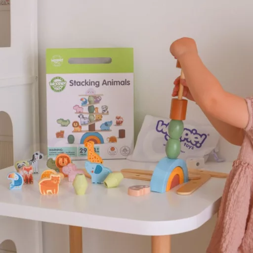 JátékWOOPIE állatos egyensúlyozó fajáték