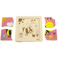 JátékViga 4 db-os fejlesztő puzzle - méhecskés