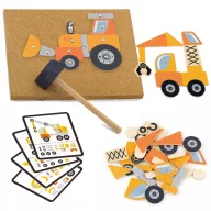   Viga montessori 45 db-os szegecselős játék parafa táblával 