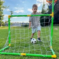   2 az 1-ben kosárlabda és focikapu szett – gyerek sportkészlet labdákkal