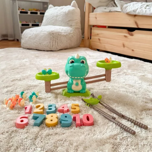 JátékWoopie dínós mérleg horgászbottal