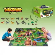   Woopie 23 db-os dinoszaurusz készlet - játszószőnyeggel és hordtáskával