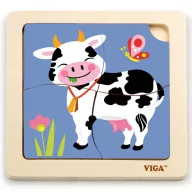 JátékViga 4 db-os fejlesztő puzzle - tehenes