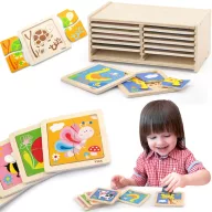Viga 12 db-os puzzle készlet állványban