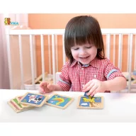 Viga 12 db-os puzzle készlet állványban