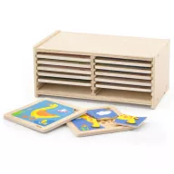 Viga 12 db-os puzzle készlet állványban