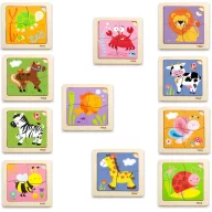 Viga 12 db-os puzzle készlet állványban