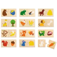 Viga mit esznek az állatok fa puzzle