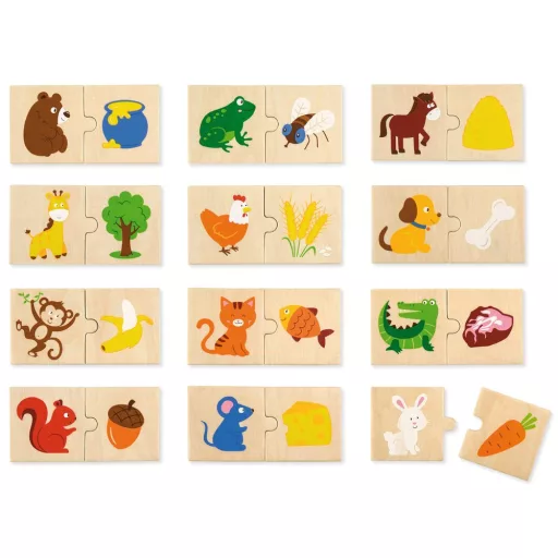 Viga mit esznek az állatok fa puzzle