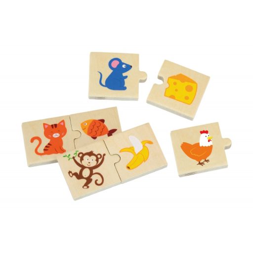 Viga mit esznek az állatok fa puzzle