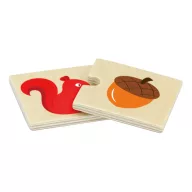 Viga mit esznek az állatok fa puzzle