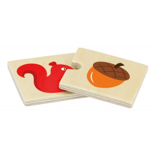 Viga mit esznek az állatok fa puzzle