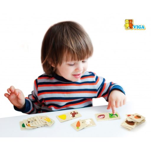 Viga mit esznek az állatok fa puzzle