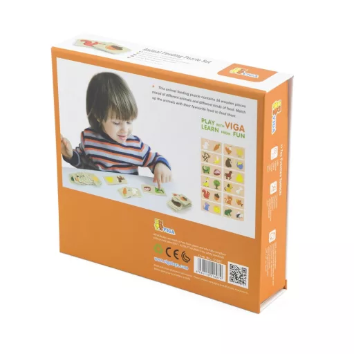 Viga mit esznek az állatok fa puzzle