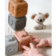Woopie Baby szilikonos, szenzoros kockakészlet 