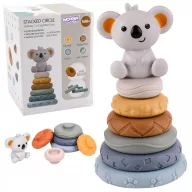 WOOPIE szilikonos, montessori toronyépítő