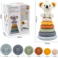 WOOPIE szilikonos, montessori toronyépítő