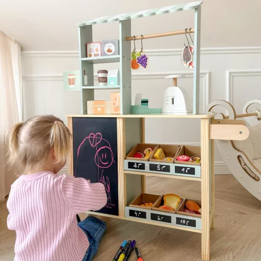 Woopie XXL játék élelmiszerbolt 73 kiegészítővel