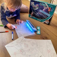   Woopie 3D hatású rajztábla – LED háttérvilágítással és 3D szemüveggel