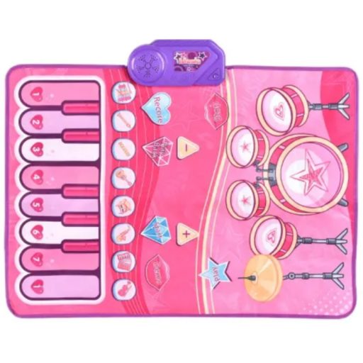 Woopie 2 az 1-ben interaktív zeneszőnyeg – zongora és dobkészlet funkcióval