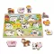 JátékTooky Toy farmos fogantyús puzzle