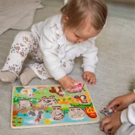 JátékTooky Toy farmos fogantyús puzzle