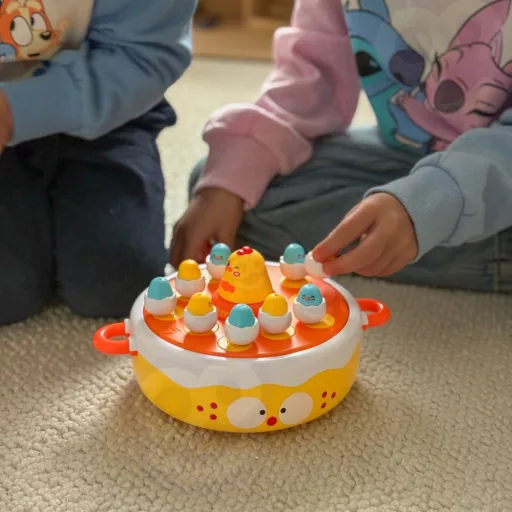 Woopie 4 az 1-ben csirke katapult társasjáték