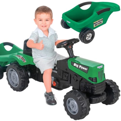 Woopie XXL pedálos traktor utánfutóval