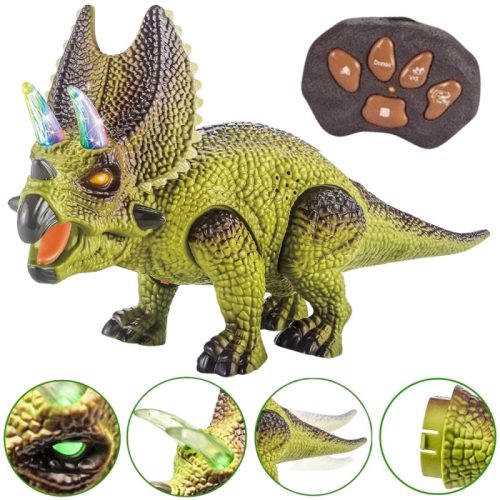 WOOPIE távirányítós RC dinoszaurusz robot Triceratops – fény- és hanghatásokkal