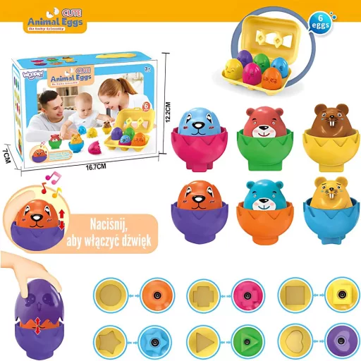 Woopie montessori formaválogató játék