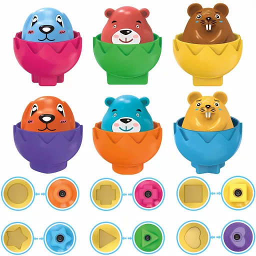 Woopie montessori formaválogató játék