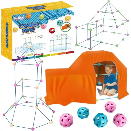 Woopie XXL sátor építő készlet gyerekeknek 340 db-os