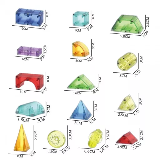Woopie XL 63 db-os  3D mágneses építőjáték