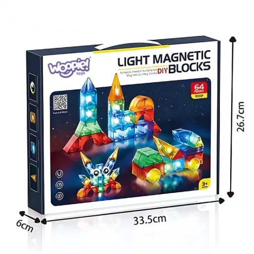 Woopie XL 63 db-os  3D mágneses építőjáték