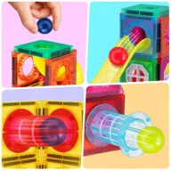   Woopie 3D mágneses építőjáték és golyópálya 42 db-os