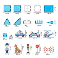 Woopie 3D mágneses építőjáték - rendőrség