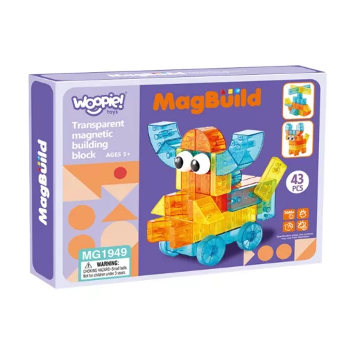 Woopie 43 db-os mágneses építőkocka készlet