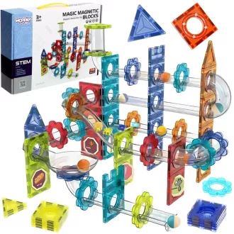   Woopie 113 db-os 3D mágneses építőjáték és golyópálya