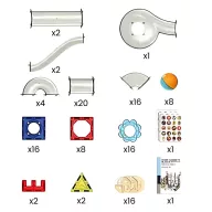   Woopie 113 db-os 3D mágneses építőjáték és golyópálya