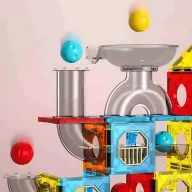   Woopie 113 db-os 3D mágneses építőjáték és golyópálya