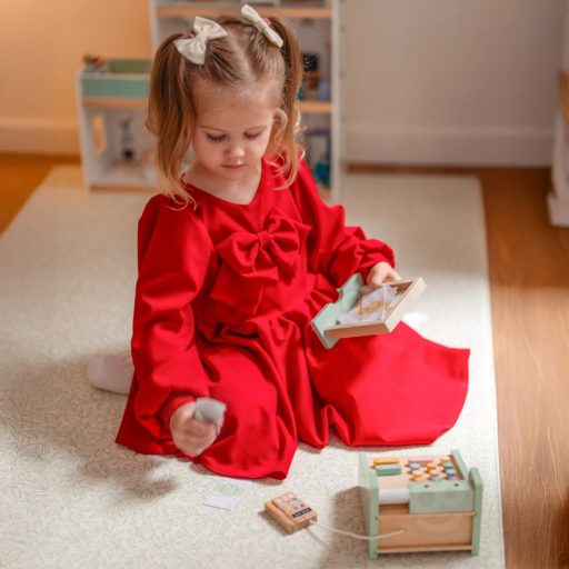 Woopie prémium fa játék pénztárgép 23 db kiegészítővel