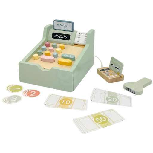 Woopie prémium fa játék pénztárgép 23 db kiegészítővel